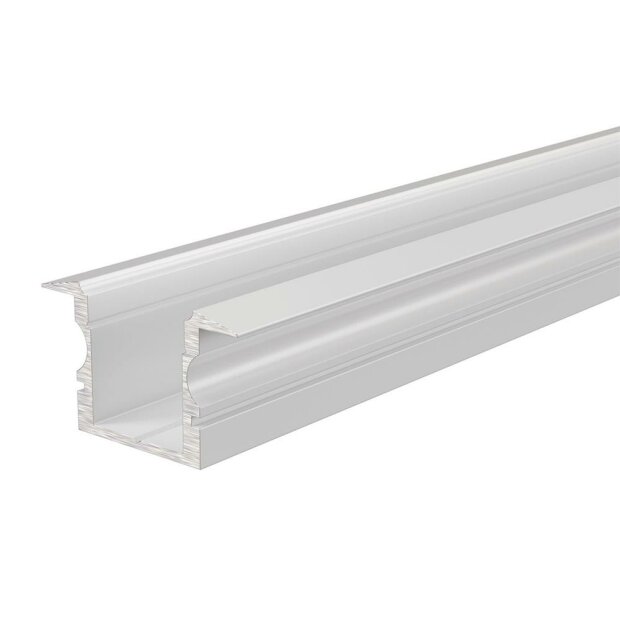 Profil, T-Profil hoch ET-02-10, 10 - 11,3 mm LED Stripes, Aluminium, Weiß, Tiefe: 2000 mm, Breite: 2