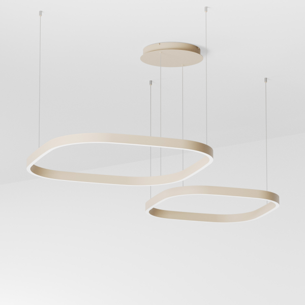 CRISEIDE S/2D Q, Farbe: Beige, 90W (40W+50W), 3000k, 5300lm