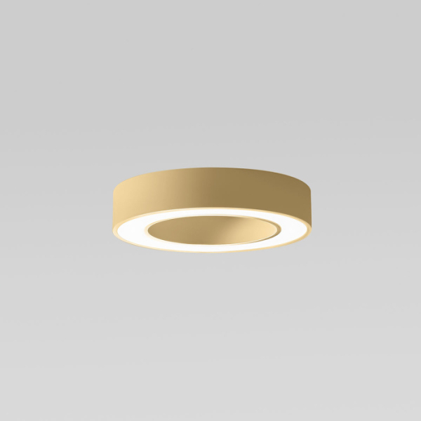 FLOR P/P Deckenaufbauleuchte, Farbe: gold, ⌀40cm, 30W, 2200lm, 3000k, Dimmbar