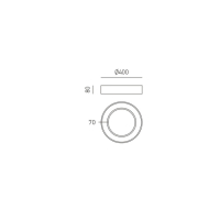 FLOR P/P Deckenaufbauleuchte, Farbe: gold, ⌀40cm, 30W, 2200lm, 3000k, Dimmbar