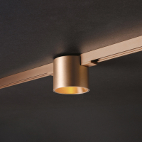 GFA LED Modul rund blendfrei ⌀70mm, 48V Schiene, Farbe: champagner, 8W, 650lm, 3000k, nicht dimmbar