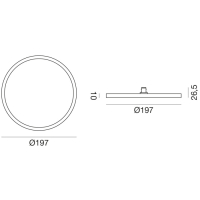 GFA LED Modul rund flach ⌀197mm, 48V Schiene, Farbe: weiß, 15W, 1200lm, 3000k, nicht dimmbar