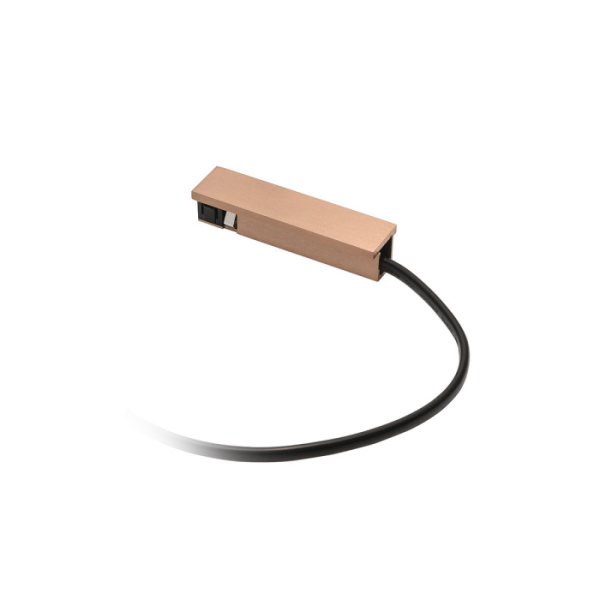 GBIN LED Schiene Stromeinspeisung für ext. Trafo 50cm, 48V Schiene, Farbe: champagner