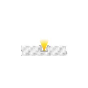Profil, T-Profil hoch ET-02-10, 10 - 11,3 mm LED Stripes, Aluminium, Silber, Eloxiert, Tiefe: 4000 m