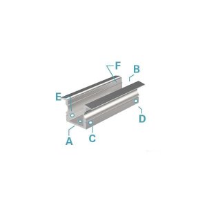 Profil, T-Profil hoch ET-02-10, 10 - 11,3 mm LED Stripes, Aluminium, Silber, Eloxiert, Tiefe: 4000 m