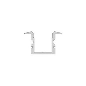 Profil, T-Profil hoch ET-02-10, 10 - 11,3 mm LED Stripes, Aluminium, Silber, Eloxiert, Tiefe: 4000 m