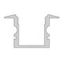 Profil, T-Profil hoch ET-02-10, 10 - 11,3 mm LED Stripes, Aluminium, Silber, Eloxiert, Tiefe: 4000 m