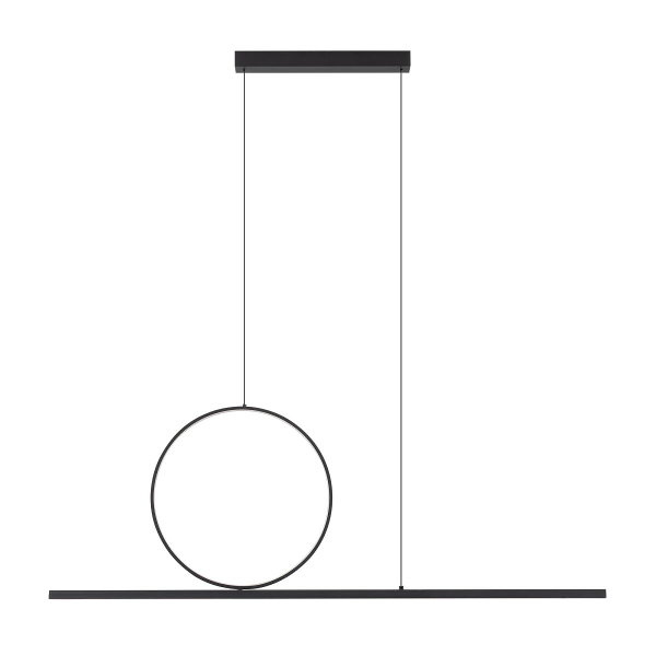 LINEO LED black, 39W, 3000k, B115cm x H max. 140cm