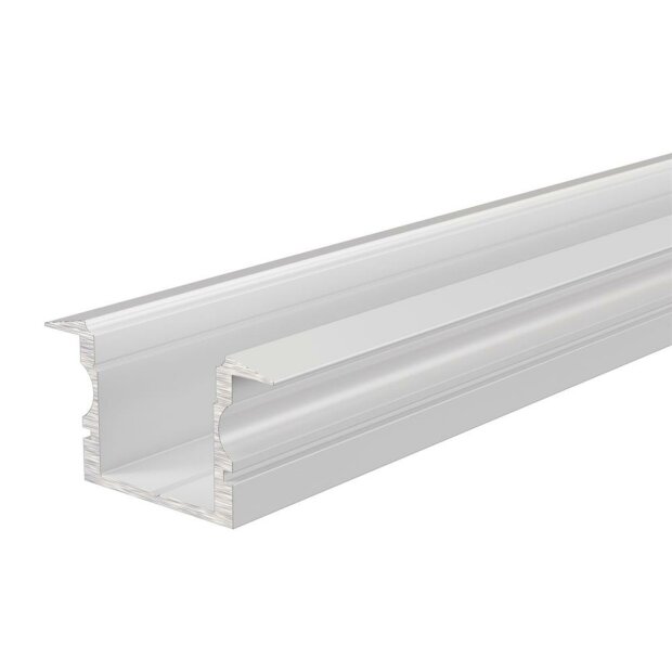 Profil, T-Profil hoch ET-02-12, 12 - 13,3 mm LED Stripes, Aluminium, Weiß, Tiefe: 2000 mm, Breite: 2