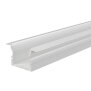 Profil, T-Profil hoch ET-02-12, 12 - 13,3 mm LED Stripes, Aluminium, Weiß, Tiefe: 2000 mm, Breite: 2