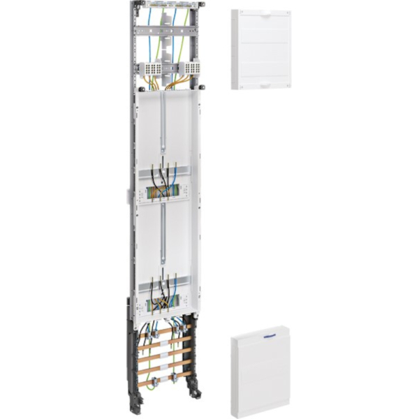 Komplettfeld, 63A, 2Z, 3-Punkt-Befestigung, 2V, 1350x250mm, mit Sammelschiene 5-polig, 300mm, ZH53X3 HAGER