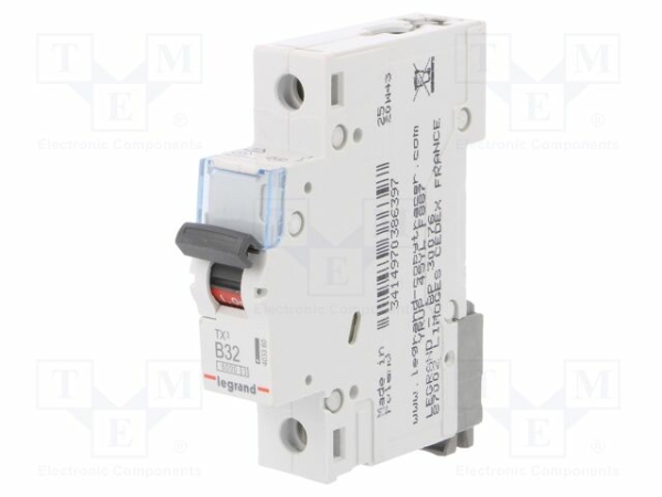 TX3 Leitungsschutzschalter B-Charakteristik, 32A, 1-polig, 6kA, 230/400VAC, 1TE