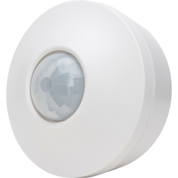 Präsenzmelder PM360-AP-12-A-1-ws, Erfassung Infrarot und akustisch, Erfassungswinkel 360°, Montage: Aufputz, Erfassungsreichweite bis 12m, 230VAC, 50Hz, 1 Kanal zum Schalten von Licht, Glühlampen: 2000W Hochvolt-Halogenlampen: 1000VA Leuchtstofflampen: 90