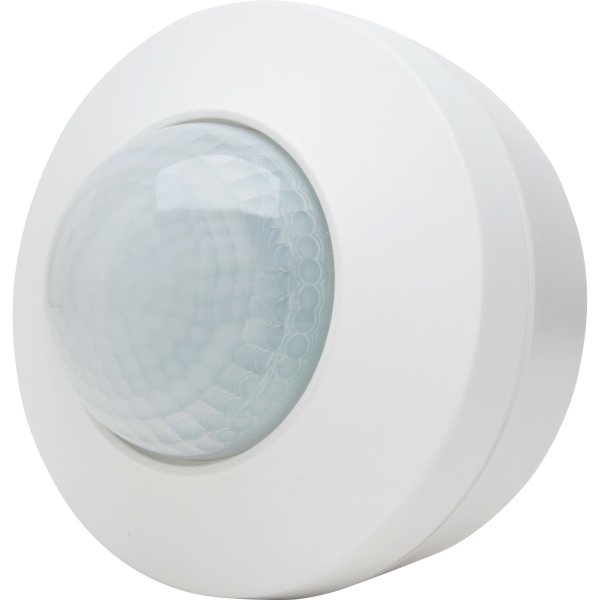 Präsenzmelder PM360-AP-30-S-ws, Erfassungswinkel 360°, Montage Aufputz, Erfassungsreichweite bis 30m, Erfassung Infrarot, Slave, 230VAC, 50Hz, Schutzart IP20, Farbe: weiß