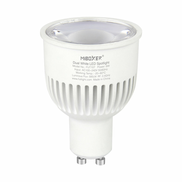 Miboxer 6W GU10 LED-Strahler, 2700-6500K Dual-Weiß, 580lm