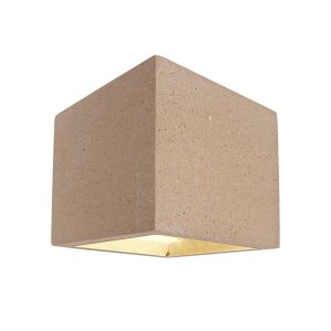 Wandaufbauleuchte, Cube, 1x max. 25 W G9, Beige, 220-240...