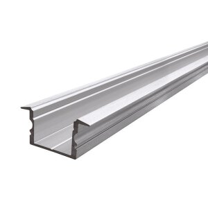 Profil, T-Profil hoch ET-02-15, 15 - 16,3 mm LED Stripes, Aluminium, Silber, Eloxiert, Tiefe: 3000 m