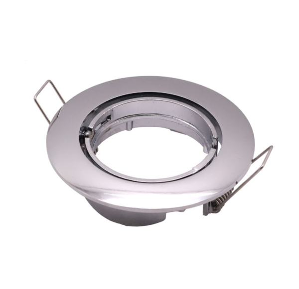 Hagemann  Einbaurahmen schwenkbar mit Sprengring | rund | Gehäusefarbe: Chrome/silber