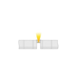 Profil, T-Profil hoch ET-02-05, 5 - 5,7 mm LED Stripes, Aluminium, Weiß, Tiefe: 2000 mm, Breite: 14
