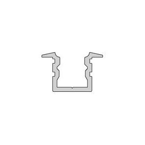 Profil, T-Profil hoch ET-02-05, 5 - 5,7 mm LED Stripes, Aluminium, Weiß, Tiefe: 2000 mm, Breite: 14