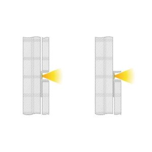 Profil, Fliesen-Profil EL-01-08, 8 - 9,3 mm LED Stripes, Aluminium, Silber, Eloxiert, Tiefe: 2500 mm