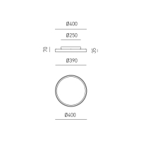 ACELIA P/P 30W Deckenaufbauleuchte weiß