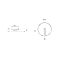 CRISEIDE P/G 60W Deckenaufbauleuchte beige