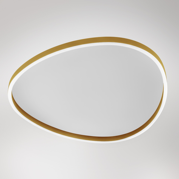 ECARIS P/G 60W+12W Deckenaufbauleuchte gold