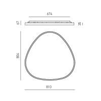 ECARIS P/G 60W+12W Deckenaufbauleuchte gold