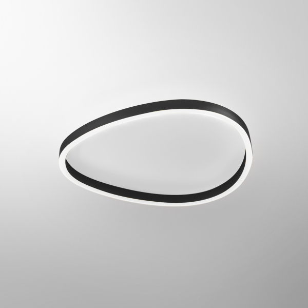 ECARIS P/M 50W+12W Deckenaufbauleuchte schwarz