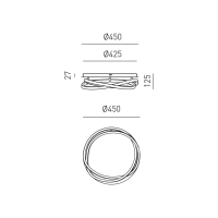 ATIA P/P 40W Deckenaufbauleuchte schwarz