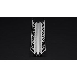 Profil, Fliesen-Profil Ecke innen EV-01-08, 8 - 9,3 mm LED Stripes, Aluminium, Silber, Eloxiert, Tie