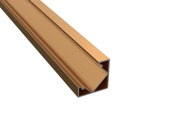 2m LED profile CORNER 1 BRONZE