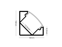 2m LED profile CORNER 1 CHAMPAGNE