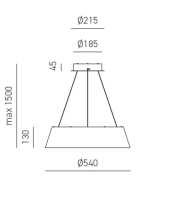 JULIETTE S 50W Pendelleuchte gold+schwarz