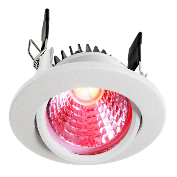 Hagemann Einbaustrahler -  68er, 8,5 W, RGB/3000K, 500lm | 24V/DC (Loxone kompatibel) Weiß