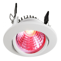 Hagemann Einbaustrahler -  68er, 8,5 W, RGB/3000K, 500lm | 24V/DC (Loxone kompatibel) Weiß