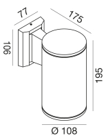 GES1005  Wandleuchte Rosstfarbig/braun