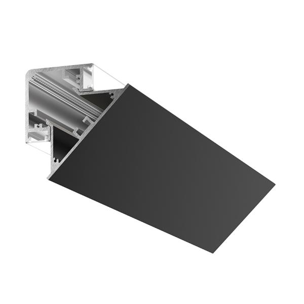 2m LED Aluminiumprofil (Eckprofil) LUBIANA D  schwarz