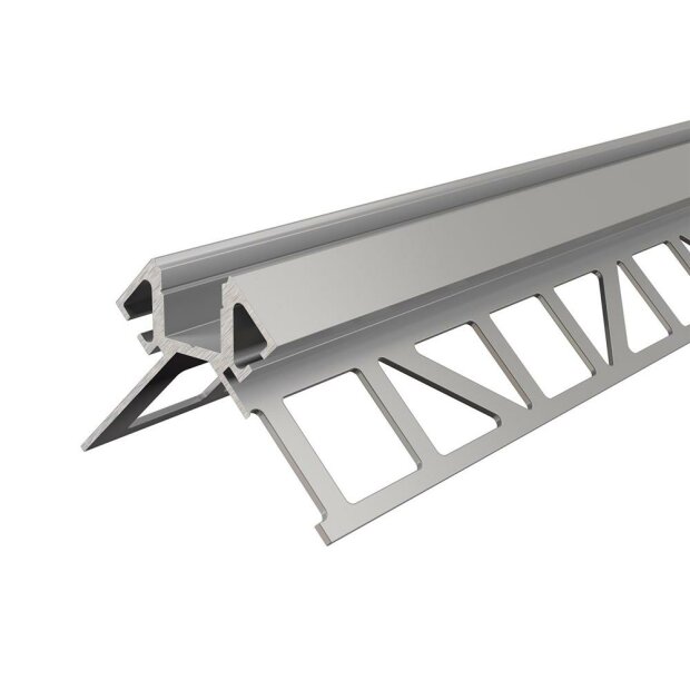 Profil, Fliesen-Profil Ecke außen EV-02-08, 8 - 9,3 mm LED Stripes, Aluminium, Silber, Eloxiert, Tie