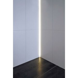 Profil, Fliesen-Profil Ecke innen EV-01-12, 12 - 13,3 mm LED Stripes, Aluminium, Silber, Eloxiert,  Tiefe: 2500 mm