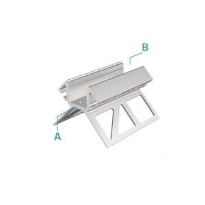 Profil, Fliesen-Profil Ecke außen EV-02-12, 12 - 13,3 mm LED Stripes, Aluminium, Weiß, Lackiert, Tie