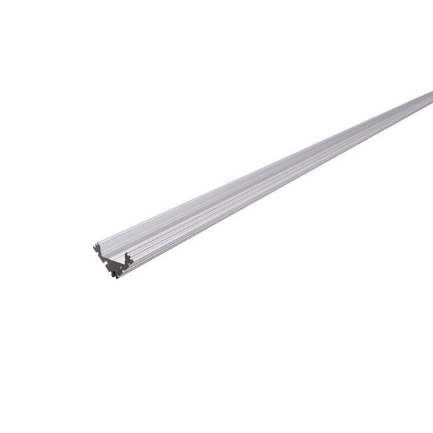 Profil, Eck-Profil EV-04-12, 12 - 13,3 mm LED Stripes, Aluminium, Silber, Eloxiert, Tiefe: 3000 mm,