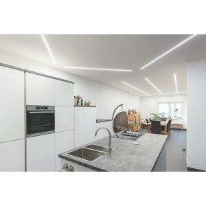 Profil, Trockenbau-Profil, Wand-Decke ET-03-10, 12mm LED Stripes, Aluminium, Weiß, Tiefe: 2500 mm, B