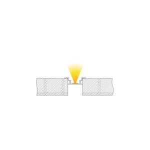 Profil, IP-Profil, T-flach ET-05-12, 12 - 13,3 mm LED Stripes, Aluminium, Silber, Eloxiert, Tiefe: 3