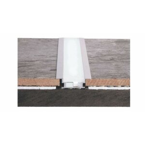 Profil, IP-Profil, T-flach ET-05-12, 12 - 13,3 mm LED Stripes, Aluminium, Silber, Eloxiert, Tiefe: 3