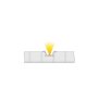 Profil, IP-Profil, T-flach ET-05-12, 12 - 13,3 mm LED Stripes, Aluminium, Silber, Eloxiert, Tiefe: 3