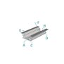 Profil, IP-Profil, T-flach ET-05-12, 12 - 13,3 mm LED Stripes, Aluminium, Silber, Eloxiert, Tiefe: 3