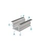 Profil, IP-Profil, T-hoch ET-05-15, 15 - 16,3 mm LED Stripes, Aluminium, Silber, Eloxiert, Tiefe: 20