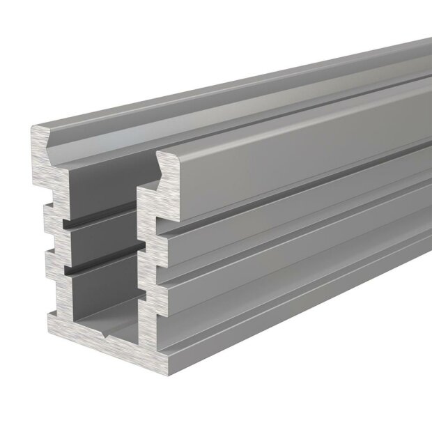 Profil, IP-Profil, U-hoch, befahrbar EU-01-12, 12 - 13,3 mm LED Stripes, Aluminium, Silber, Eloxiert